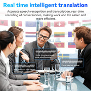 Aptkdoe AI Smart Glasses with 8MP Anti-Shake Camera, 1080P Video Recording, Real-Time Translation in 24 Languages, ENC Noise Reduction, Open-Ear Stereo Audio, White Rectangle Frame, M01