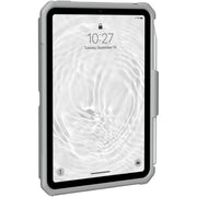 Urban Armor Gear Scout Rugged Case for iPad Mini A17 Pro 7th Gen, Impact Resistant, Kickstand, Hand Strap, Apple Pencil Holder, Black, 124014B14040