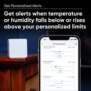 Wyze Sense Climate Sensor, Temperature and Humidity Monitoring, White, Pack of 3