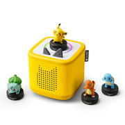 Tonies Toniebox 2 Portable Screen-Free Audio Player, Lightning Yellow, Pokemon Bundle with Pikachu, Charmander, Squirtle, Bulbasaur, 11004945