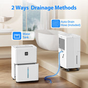 Aootek MAX 30-Pints Dehumidifier, White, 3000 Sq. Ft Coverage, 0.6 Gal Tank, Humidity Control, Timer, Drain Hose, D05