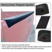 Fametrade CA-121T Kojem Tailgate Cap Top Protector Molding Spoiler Cover, Textured Black ABS Plastic, Fits 2007-2014 Chevrolet Silverado and GMC Sierra Trucks