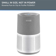 Rowenta Pure Air City Air Purifier, Portable, 360 HEPA Filtration, Smart Technology, White, 876 Sq Ft Coverage, PU2840U1