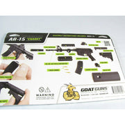 Goat Guns Miniature AR-15 Diecast Model Kit, 1:3 Scale, All-Metal Construction, Functional Moving Parts, Black, 11 Inch, Charky AR-15 Diecast Kit
