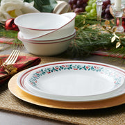 Corelle Winter Berries 18-Piece Dinnerware Set, Chip Resistant Triple-Layer Glass, Microwave and Dishwasher Safe, Service for 6, 1152589