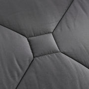 HIG 8 PCS Modern Comforter Set with Sheets All Season Bed in a Bag, Dark Gray, Queen Size