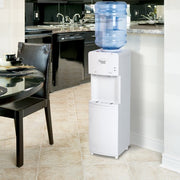 Great Value VWD1119W Top Loading Hot/Cold Temperature Water Dispenser, White Water Cooler