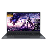 KurieTim Laptop Computer Intel N150 Quad-Core Processor 32GB DDR4 RAM 1TB SSD 15.6 in FHD IPS Display Backlit Keyboard Windows 11 Pro