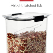 Rubbermaid Brilliance Pantry 7 Piece Set, Clear Airtight Food Storage Containers, Stackable, BPA-Free, Dishwasher Safe