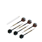 Barrington Billiards Palmer Wood Dartboard Cabinet with LED Lighting, 18-Inch Self-Healing Bristle Dartboard, Steel Tip Dart Set, Wall Mount, Indoor Game Room, DB410Y20040
