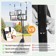 Ktaxon 5.3-10ft Adjustable Portable Basketball Hoop