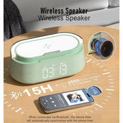 Freefish WD-700 Bluetooth Portable Speaker with FM Radio, Wireless Charger, Alarm Clock, AUC-in & TF