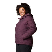 Columbia Joy Peak II Hooded Athletic Insulated Jacket with Omni-Heat Infinity, Thermarator Insulation, Omni-Shield Repellency, Moonvista, 1X Plus