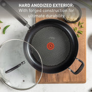 T-Fal Ultimate Hard Anodized Nonstick 5 Qt Jumbo Cooker with Riveted Silicone Handles, Oven Safe Grey 32406064287