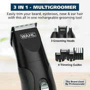Wahl 05644 All in One Rechargeable Beard Mustache Detail Trimmer for Men, Black