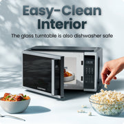Chefman Countertop Microwave Oven, 0.7 Cu Ft, 700W, Stainless Steel, Digital Controls, Child Safety Lock, RJ55-SS-7-V2