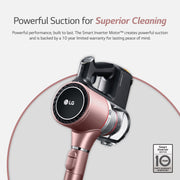 LG A912PM CordZero A9 Cordless Stick Vacuum - Blossom Pink
