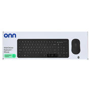 Onn Curve Wireless Keyboard and Mouse Combo, Curved Design, Black