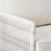 Better Homes & Gardens 027198 Paige 1 Piece Wicker Outdoor Loveseat with Cushions, White
