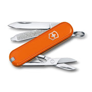 Victorinox Classic SD Multi Tool Swiss Army Knife, Compact 7 Functions, Screwdriver, Key Ring, Orange - Lightweight