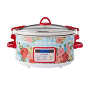 The Pioneer Woman PWF136211223002 Sweet Rose 6-Quart Stainless Steel Digital Slow Cooker