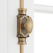 Signature Hardware 955210-2 Corabel Door Cremone Security Bolt, Solid Brass, Antique Brass Finish, 9 Inch Tall, Customizable Length, Reversible Handing