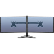Fellowes Professional Series Freestanding Dual Horizontal Monitor Arm, Black, Aluminum, Supports Up to 30 in Monitors, 17 lb Capacity, 8043701