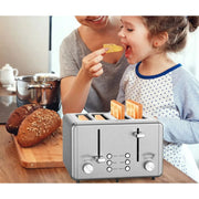 Restored WHALL KST023GU 4 Slice Toaster (Stainless Steel)