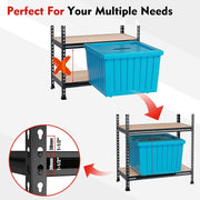 WorkPro 5-Tier Adjustable Metal Storage Shelving Unit, 36in W x 18in D x 72in H, Heavy Duty Shelf with Particle Board, 4000 lbs Load Capacity, Black/Silver