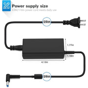 VUOHOEG Laptop Charger 45W 19.5V 2.31A Blue Tip Compatible with HP Pavilion x360, Zbook 14u G4 G5 15u 15 G3 Series HB0D04