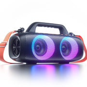Veatool Portable Bluetooth Speaker, 80W Peak Power, Bass Boost, 24H Playtime, RGB Lights, IPX7 Waterproof, Wireless Stereo, Black, S8