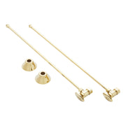 BATHROOM SUPPLY KIT WITH 5/8 OD X 3/8 OD ANGLE STOP - POLISHED BRASS