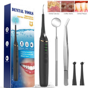 Laixi 104139 Electric Dental Calculus Remover Ultrasonic Portable Teeth Cleaner with 3 Cleaning Heads Rechargeable Oral Care Kit