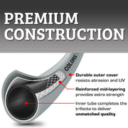 Flexzilla Colors SwivelGrip Garden Hose, 5/8 in, 100 ft, Slate Grey, Premium Hybrid Polymer, Leak-Free Connections, HFZC5100GYS-E