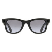 Ray-Ban Meta Wayfarer Smart Glasses with 12 MP Ultra-Wide Camera, Polarized Gradient Graphite Lenses, Open-Ear Audio, Bluetooth, Matte Black, RW4006