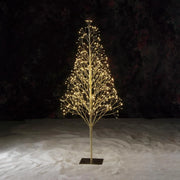 Holiday Time 4 Pre-Lit Starburst Gold Artificial Christmas Tree with 500 Warm White Twinkling LED Lights
