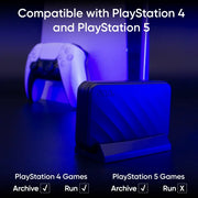 Onn. Gaming Portable SSD 1TB Compatible With PS4 & PS5, Black