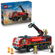 LEGO City Airport Fire Truck Building Toy with 4 Firefighter Minifigures, 691 Pieces, Ages 7+, 60499