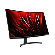 Acer Nitro 31.5 Inch Curved WQHD 2560 x 1440 VA Gaming Monitor, 1500R, 180Hz, 1ms VRB, AMD FreeSync Premium, DisplayPort 1.4, Dual HDMI 2.0, Tilt Adjustable, Black Red