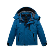 Wantdo Boy's Skiing Jacket Hooded Winter, Dark Blue, 10-12