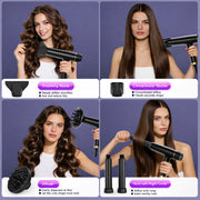 SKIMI Ionic Hair Dryer, 1600W High-Speed Brushless Motor, Advanced Ionic Technology, Gold, Compact with Diffuser and Concentrator