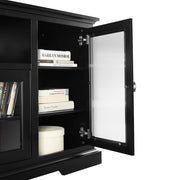 Walker Edison HD70C32BL Furniture Company Black Entertainment Center
