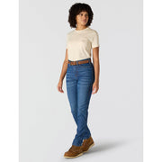 Carhartt Mason High Rise Slim Fit Women's Jeans, Pull-On Stretch Denim, Blue Grotto, Size 8, 107491