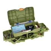 Flambeau Outdoors NextGen 6/0 Large Fishing Tackle Box, Green, 15.5 in, 6 Pivoting Swing Trays, 32 Compartments, 660NGA