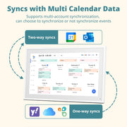 Dragon Touch 16 Inch Digital Calendar with 1080P FHD Touchscreen, Smart Family Planner, Chore Chart, Meal Planner, Wall and Desk Mountable, TM15
