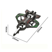 Fighter Jet RC Drone, 2.4GHz Quadcopter with 360 Flip, LED Lights, One Key Takeoff, Altitude Hold, Foldable, Red
