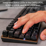 Cherry KC 200 MX Mechanical Office Keyboard with MX2A Brown Switches, Bronze and Black, USB-A, Durable Metal Plate Frame