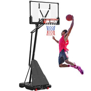 GVDV BHE-20 Portable Basketball Hoop with 44-Inch Shatterproof Backboard, Adjustable Height 4.5-10 ft for Kids, Teens & Adults
