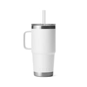 YETI Rambler 25 oz Straw Mug, Insulated Stainless Steel, White, 21071501801