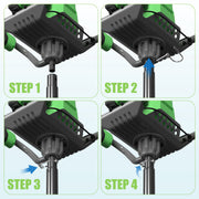 WORKPROX 40V Electric Cordless Earth Auger, 8 in Post Hole Digger with Brushless Motor, Dual-Speed and Reverse Function, Dual 4Ah Batteries, Black WX122087AE